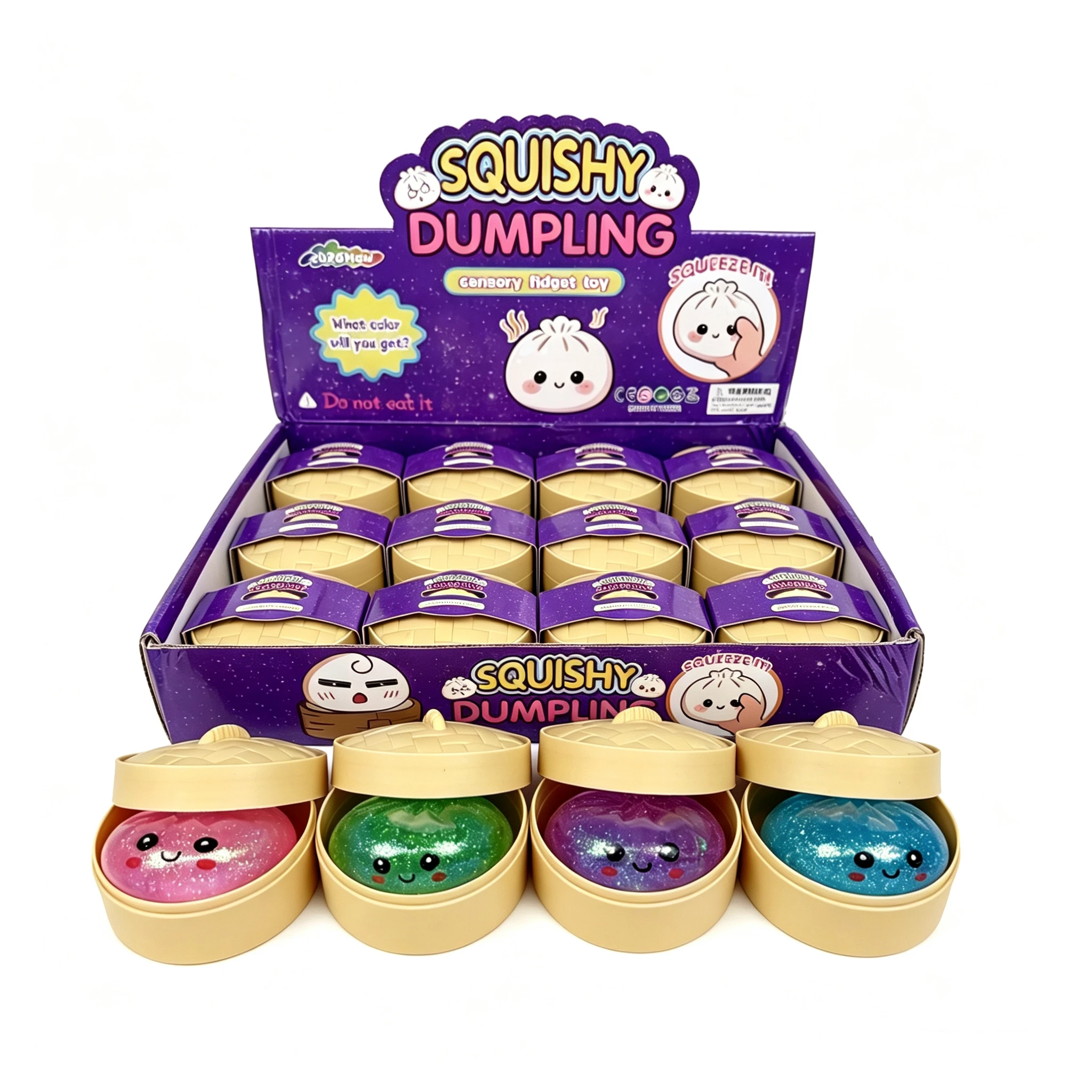 HEISS: Bunte Simulierte Dampfbrötchen Squishy Blind Box 1-6 Stück mit Dumpling-Sensorik-Quetschspielzeug zur Stresslinderung