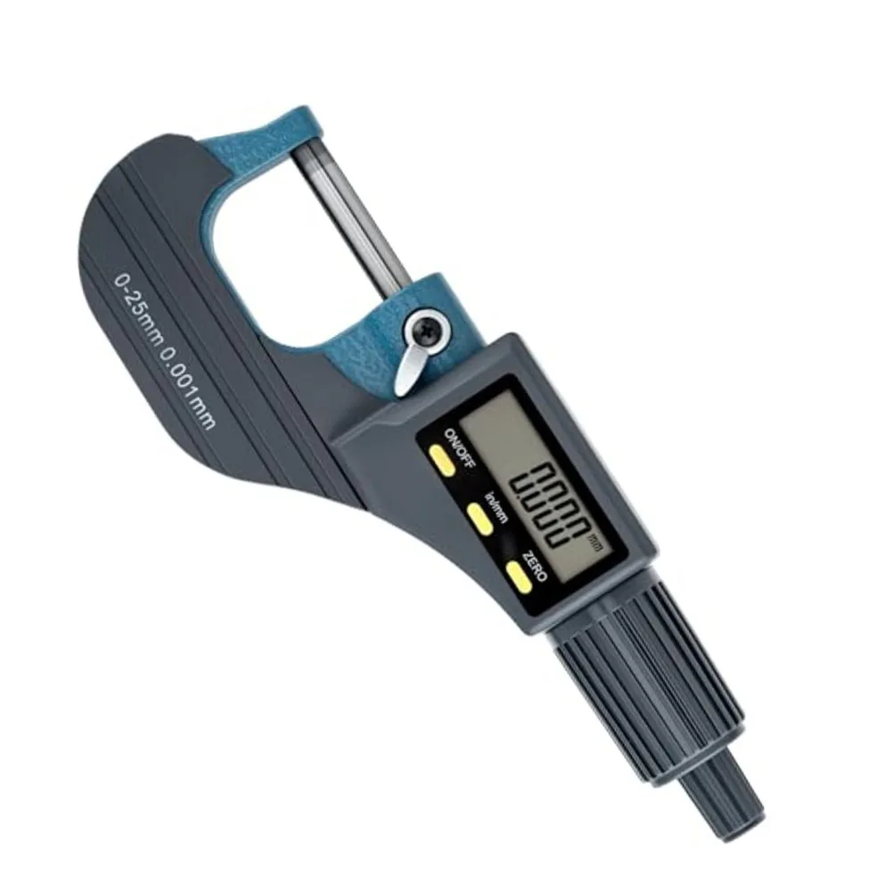 

Цифровой микрометр с точностью 0,001 мм для механической обработки, с серым твердосплавным наконечником для повышенной износостойкости