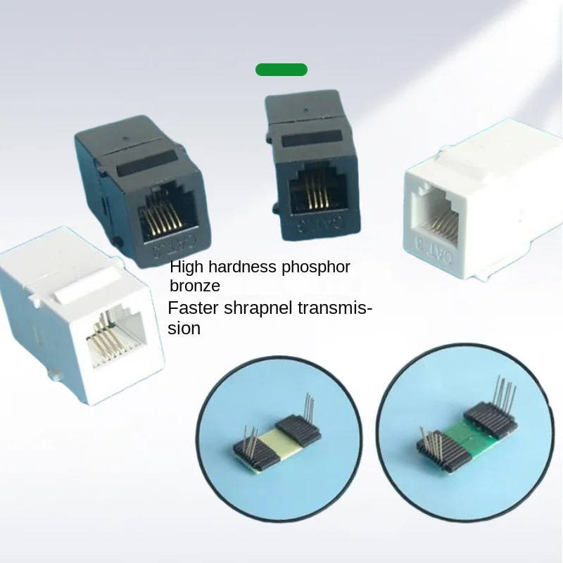Телефонное оборудование 10 шт., голосовой разъем RJ11, настенный штекер CAT.3,6P4C 6P 6C черно-белый