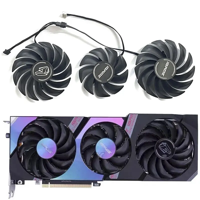 

3Pcs Colorful Graphics Card Fan DC 12V 4Pin RTX3070 RTX3080 GPU Cooler For Colorful Geforce RTX 3070 3080 3060Ti iGame Ultra