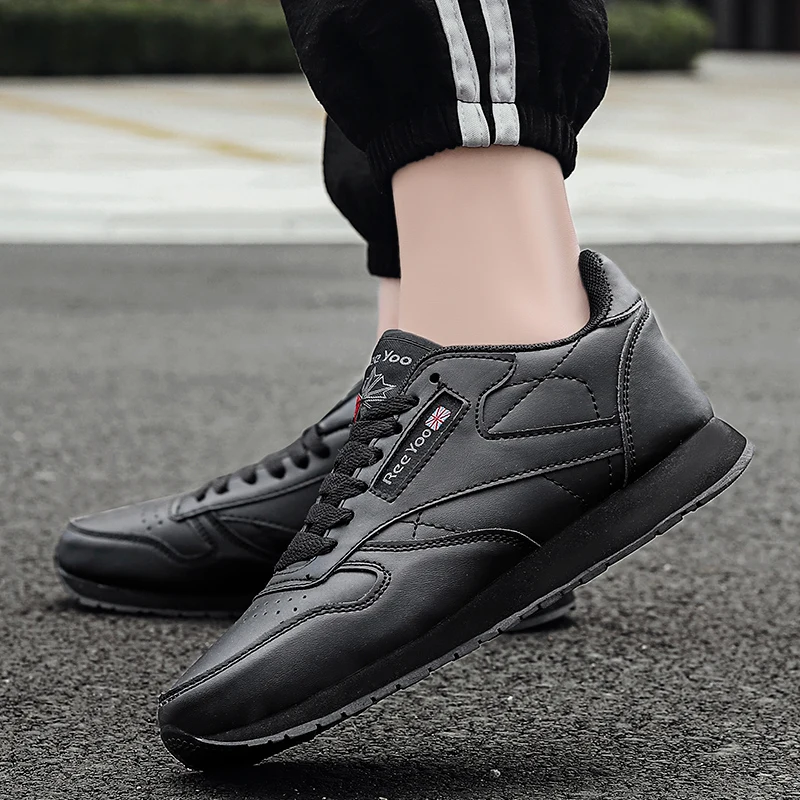 Men Shoes Men Casual Shoes PU Waterproof Breathable Non-slip Masculino Running Outdoor Walking Couple Sneakers Plus Size 36-47