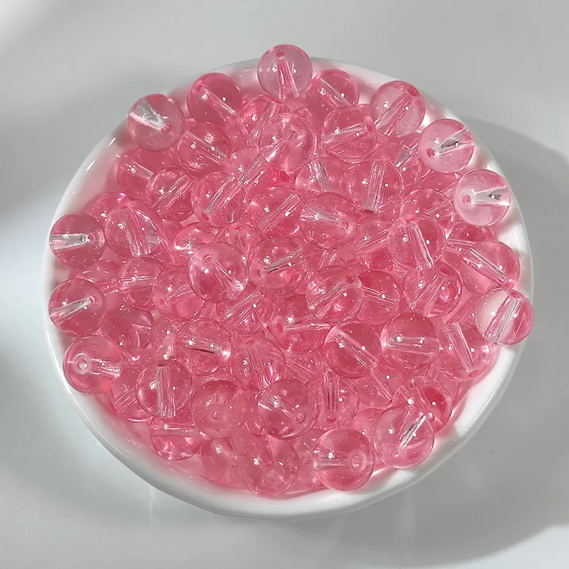 8mm 50/Lot Round Smooth Clear Multicolor Crystal Glass Loose Beads Wholesale For Jewelry Making DIY Charms Bracelet Necklace
