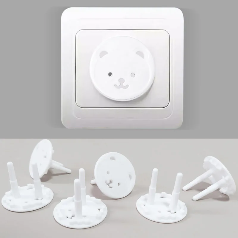 

4/8Pcs EU Power Socket Electrical Outlet Plugs Protector Baby Kids Child Bear Safety Guard Protection Cover