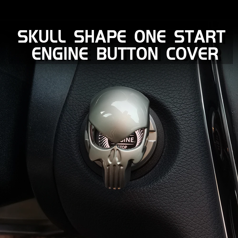 Newest Car Engine Ignition Cover Start Stop Push Button Protective Cover Zinc Alloy Decoration Sticker Auto Interior Accessories