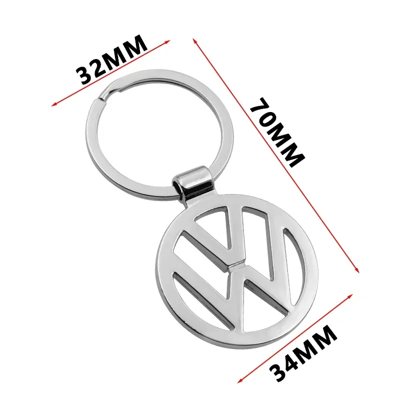 Car Styling logo label keychain Accessories  For Volkswagen VW Polo Golf Passat Tiguan Beetle Caddy T5 Up Eos Skoda Octavia Seat