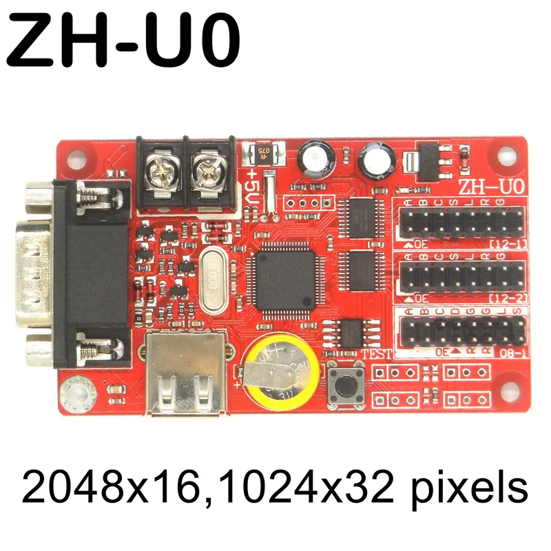 ZH-Un ZH-Um ZH-U0 USB / U-disk Led Controler P10 Monochromatic Screen Panel Module Support Electronic Board Display Control Card