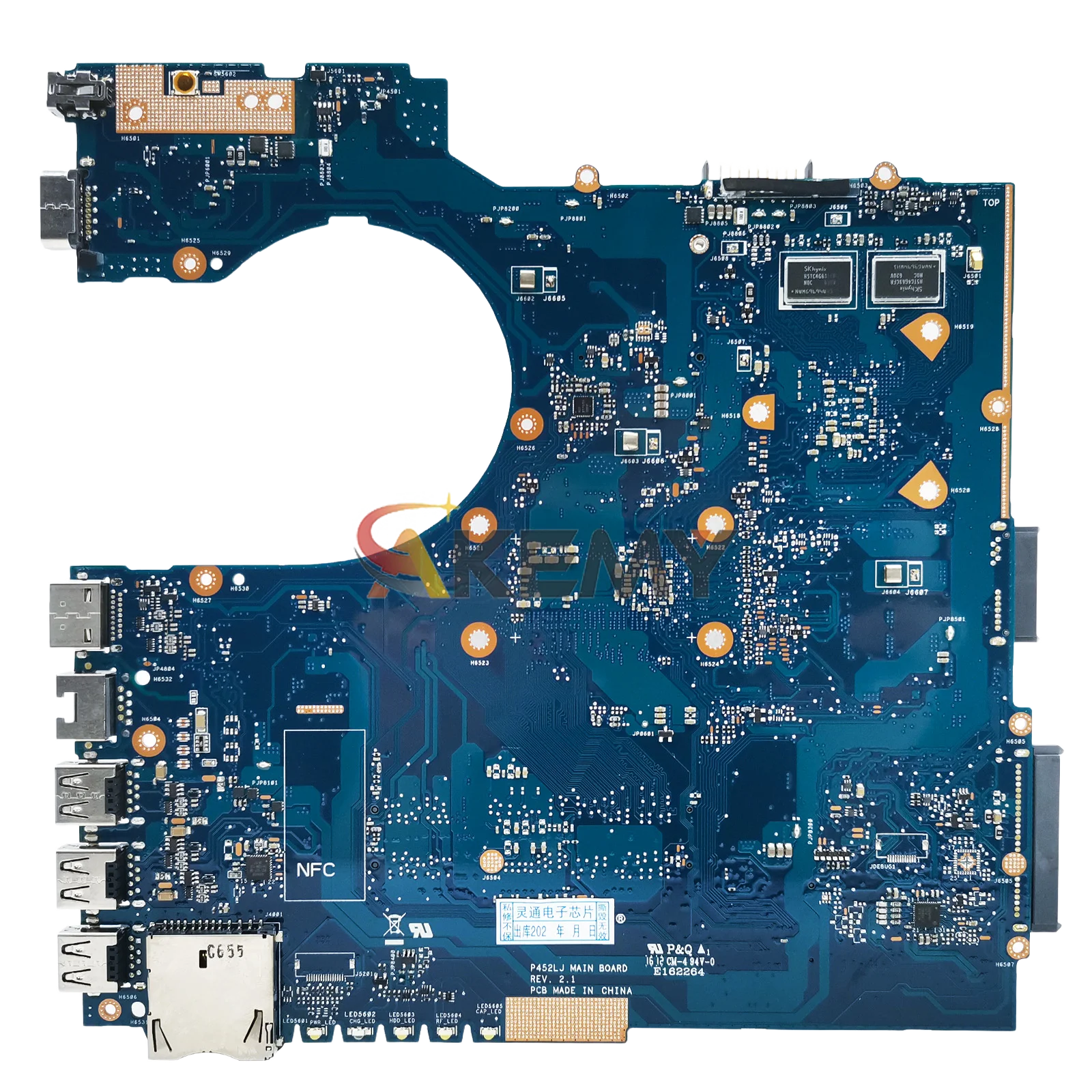 P452LJ اللوحة الأم للكمبيوتر المحمول ASUS PRO452L P452LJ PX452L P452L PE453L اللوحة الرئيسية للكمبيوتر المحمول ث/I3 I5 I7 CPU 100% اختبارات موافق شحن سريع