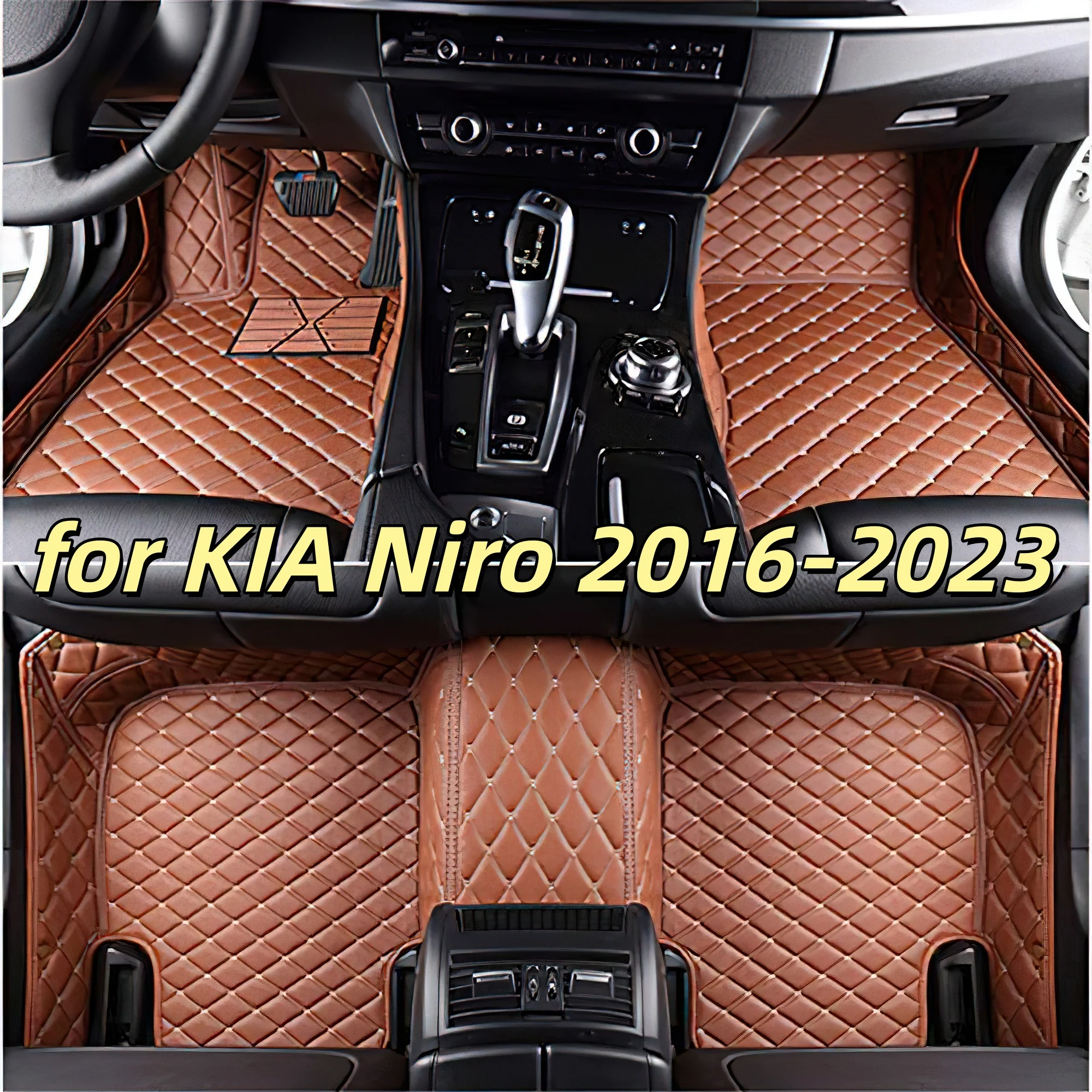 Car Accessories interior floor leather mats fits for KIA Niro 2016 2017 2018 2019 2020 2021-2023 vehicle full set carpet pads
