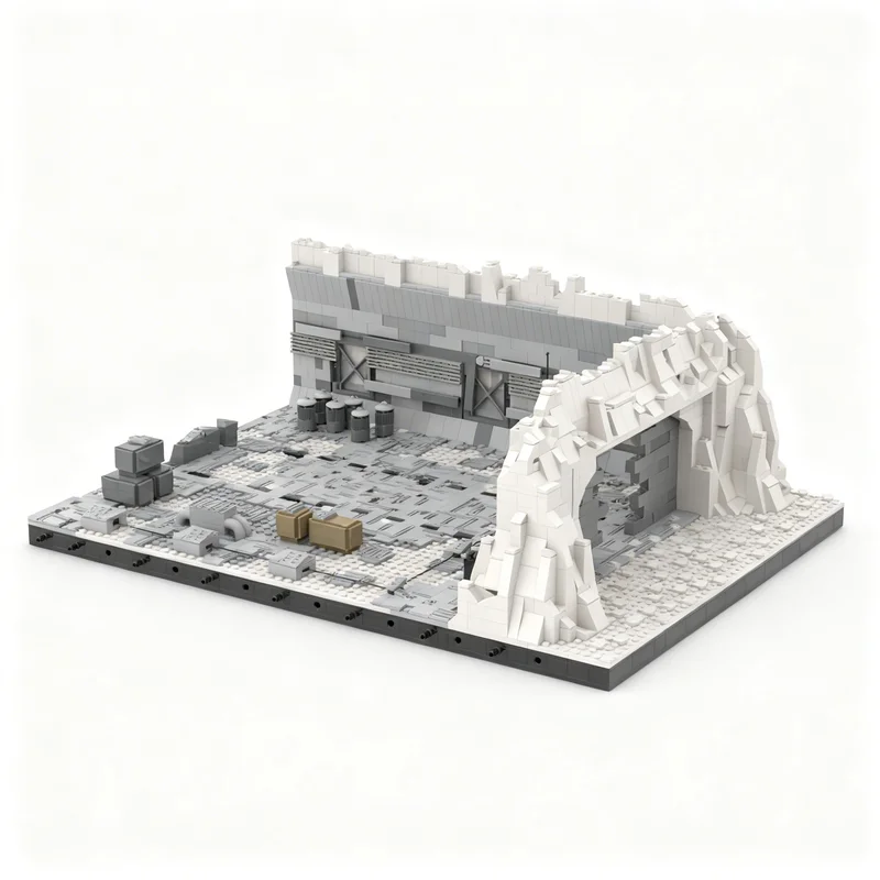2973pcs MOC Echo Base P Snowspeeder Runway Space Battle Galaxy SciFi Model Building Blocks Design Collection Parts DIY Toy Gift