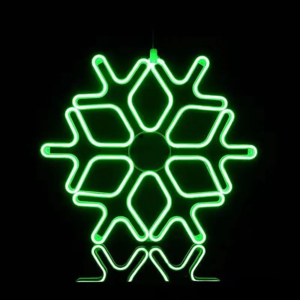 Applicable to LED outdoor lighting engineering decorative pendant hanging tree snowflake five-pointed star neon flexible light