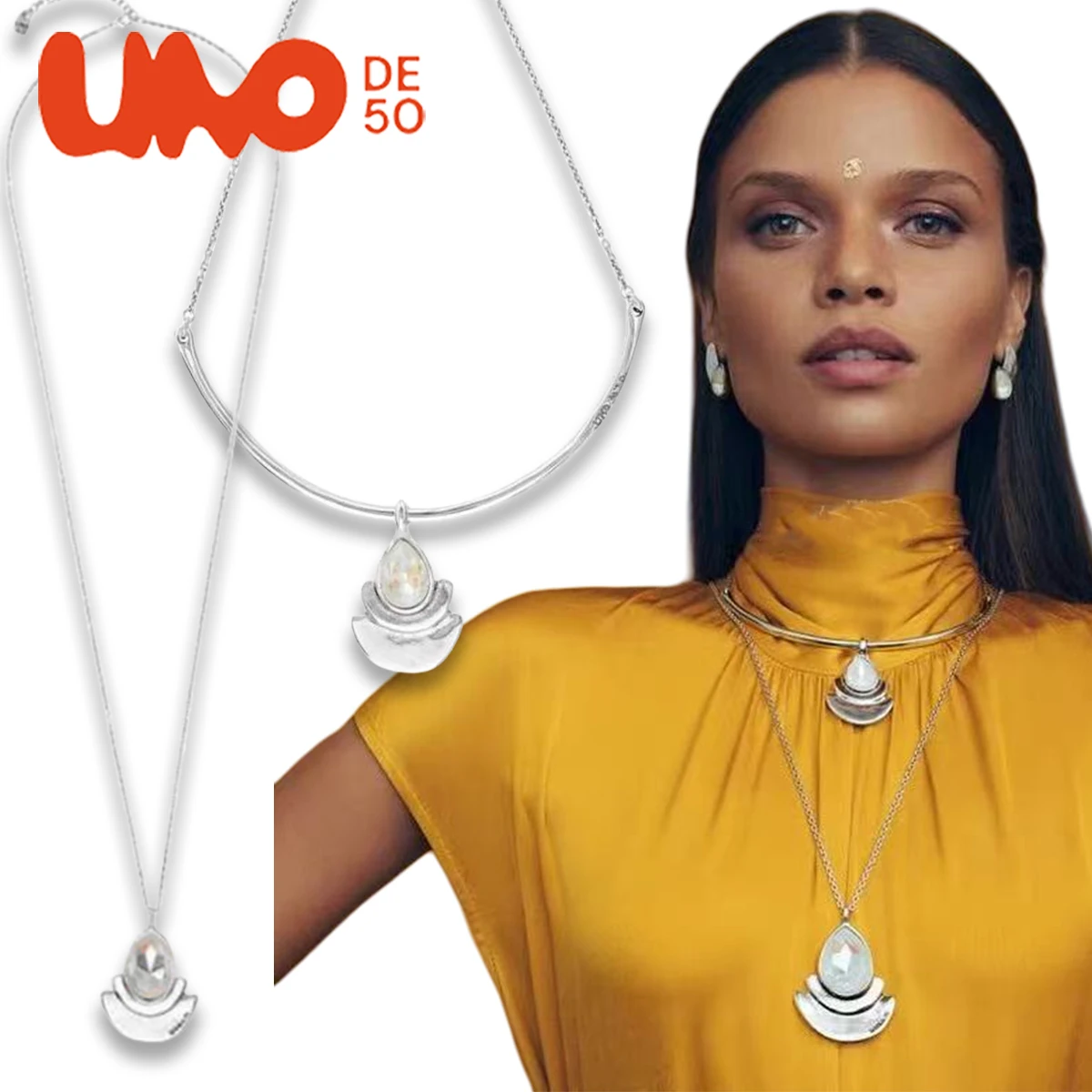 

UNODE50 necklace Spanish crystal necklace handmade niche fashion light luxury popular accessory