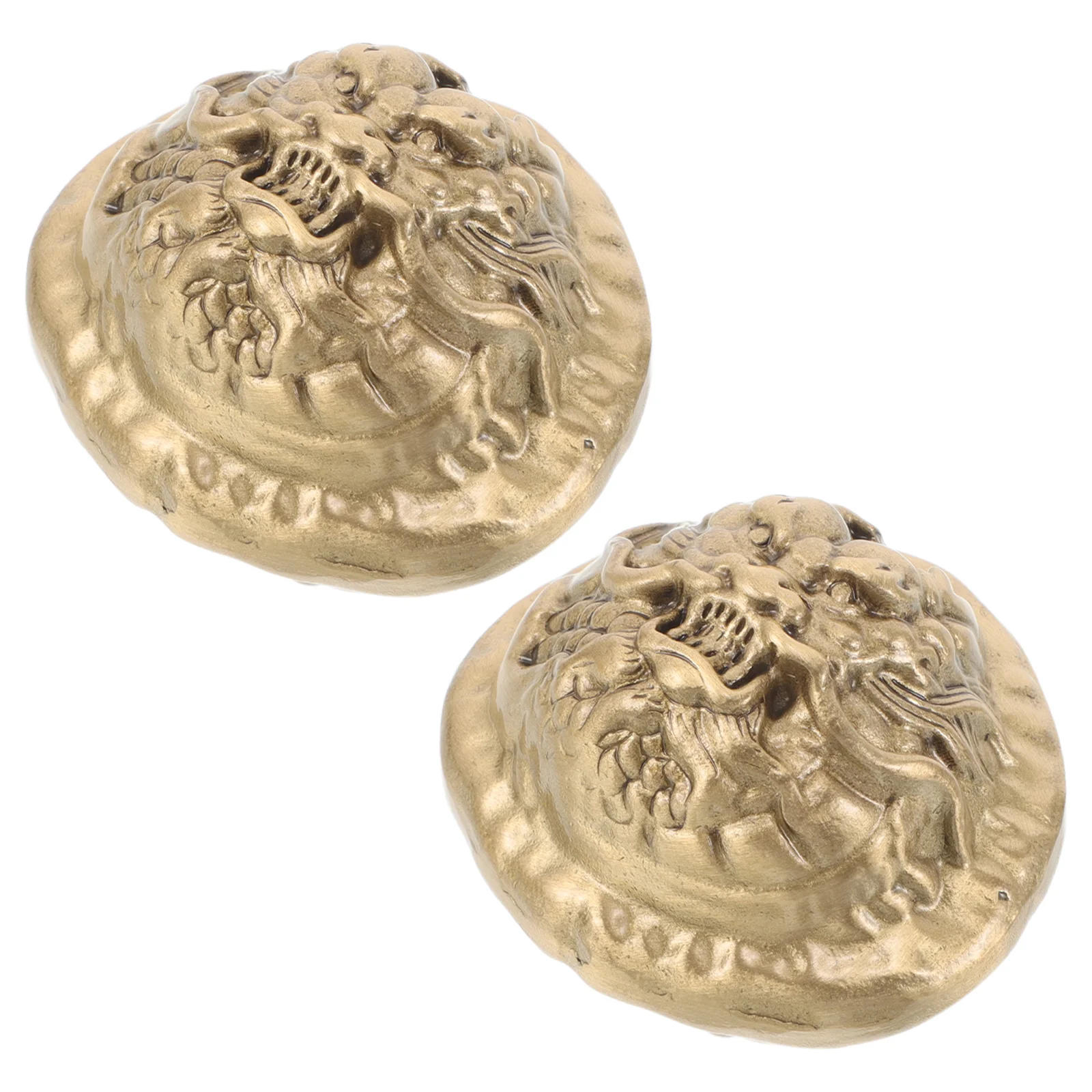 

2 Pcs Massage Ball Copper Walnut Handles Elderly Brass Exercise Balls for Adults