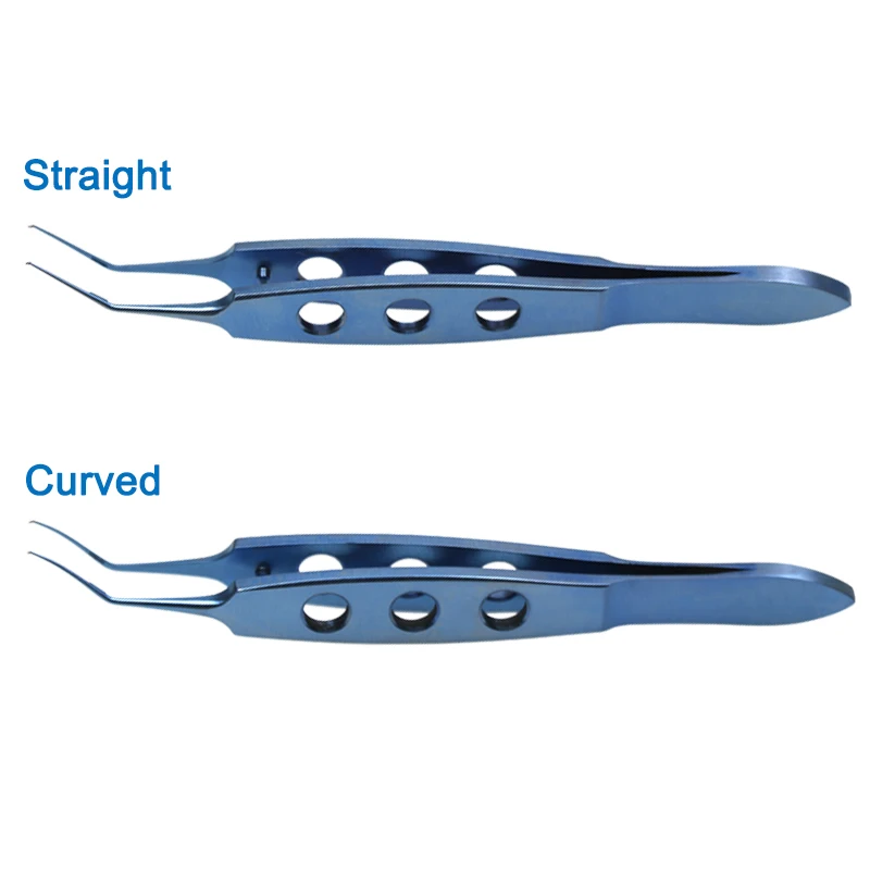 

Ophthalmic Utrata Capsulorhexis Forceps Straight/curved Titanium Eyelid Tweezers 92mm Length Ophthalmic Eye Instrument Tools