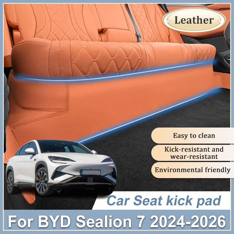 

For BYD Sealion 7 Accessories 2024 2025 2026 07 EV Rear Seat Under Protective Mat Same Color Leather Pad Interior Modification