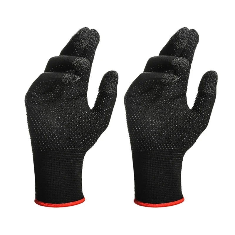 1 Pair Winter Anti Slip Knit Thermal Gloves Sweatproof Sweatproof Knit Finger Sleeves for Game Controller Gaming Cycling