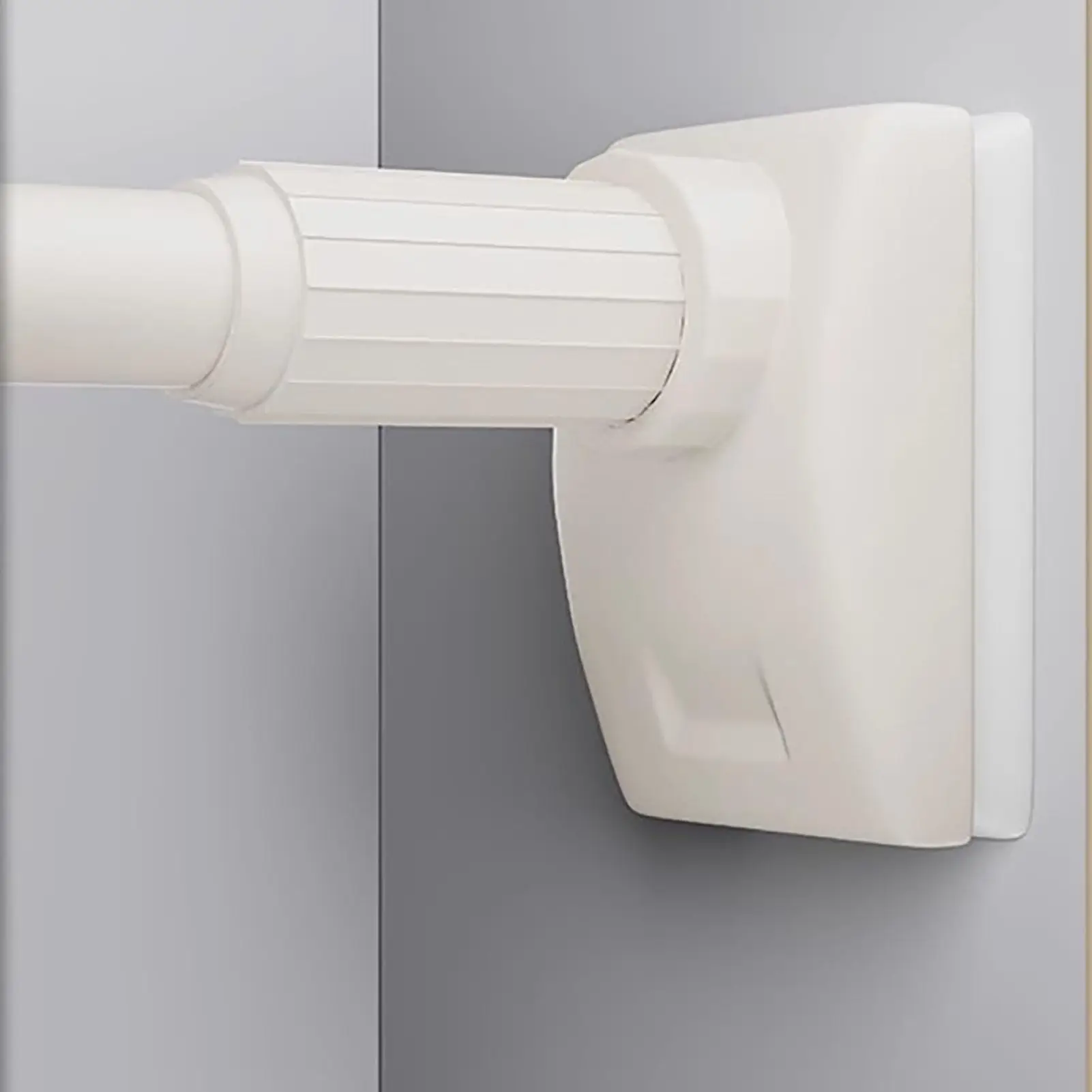 Closet Bar Support Brackets No Drill, Hanging Clothes Closet Rod Extender Retractable, Heavy Duty Brackets for Curtain