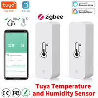 Tuya Zigbee Smart Temperature Humidity Sensor with App Control Remote Alarm Compatible with Alexa Google Home Automation Monitor