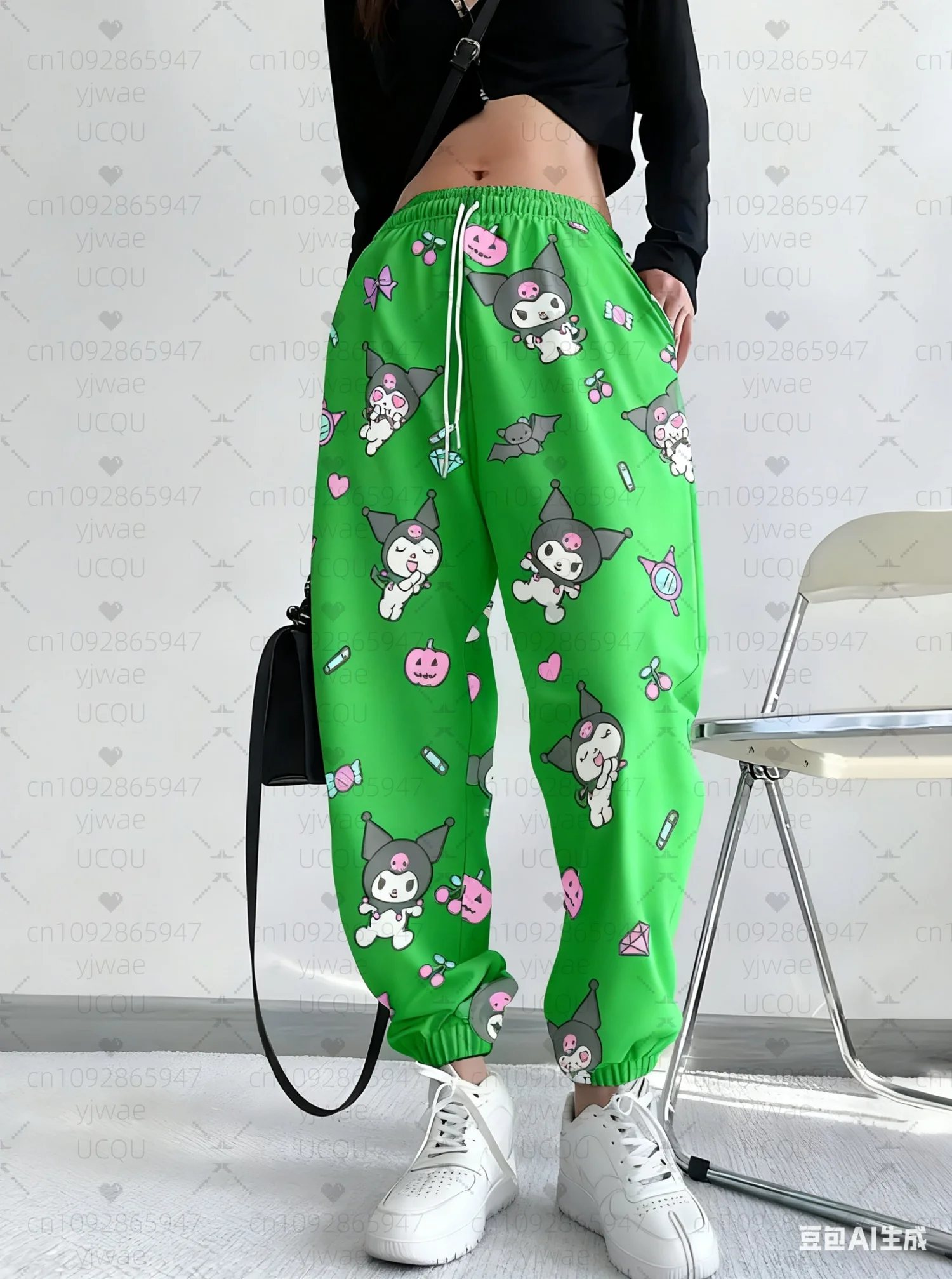 2025 Casual Sanrio cartoon dieren vrouwen Jogger Broek Kuromi Broek Lente/herfst Outdoor dames 6 kleuren Lange Broek broek