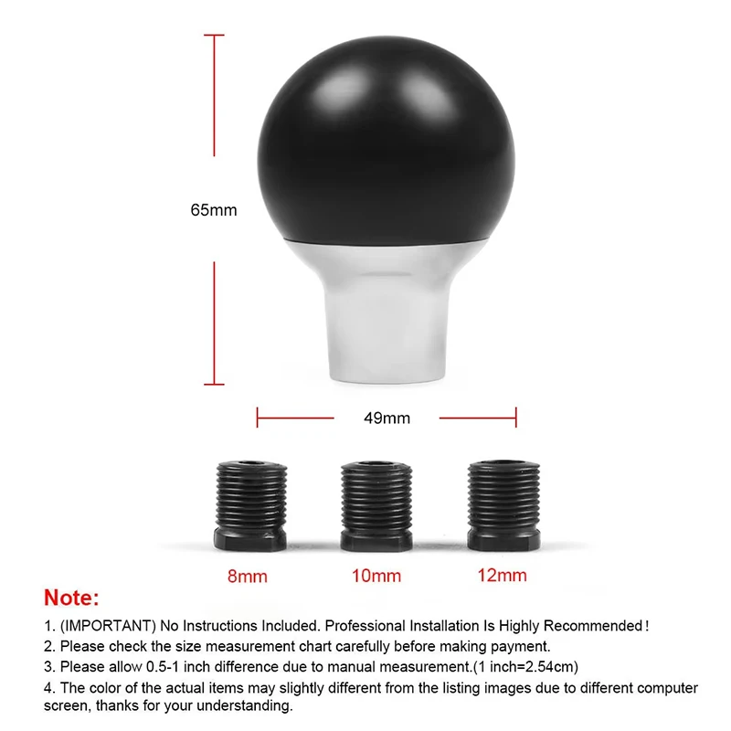 Car Modification Parts New Acrylic Gear Shifter Lever Knob Universal Personalized Aesthetically Pleasing Round Gear Shift Knob