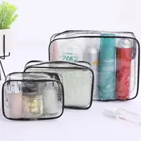 Women Waterproof Zipper Storage Pouch Transparent Cosmetic Bags Toiletry Bag Makeup Case 5