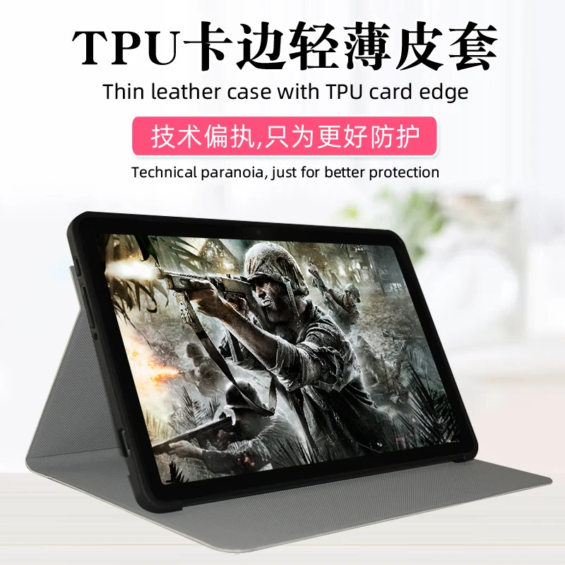Folio Book Cover For Teclast M50Pro Case 10.1 Inch Tablet Folding Stand Funda For Teclast m50pro Soft TPU Back Shell