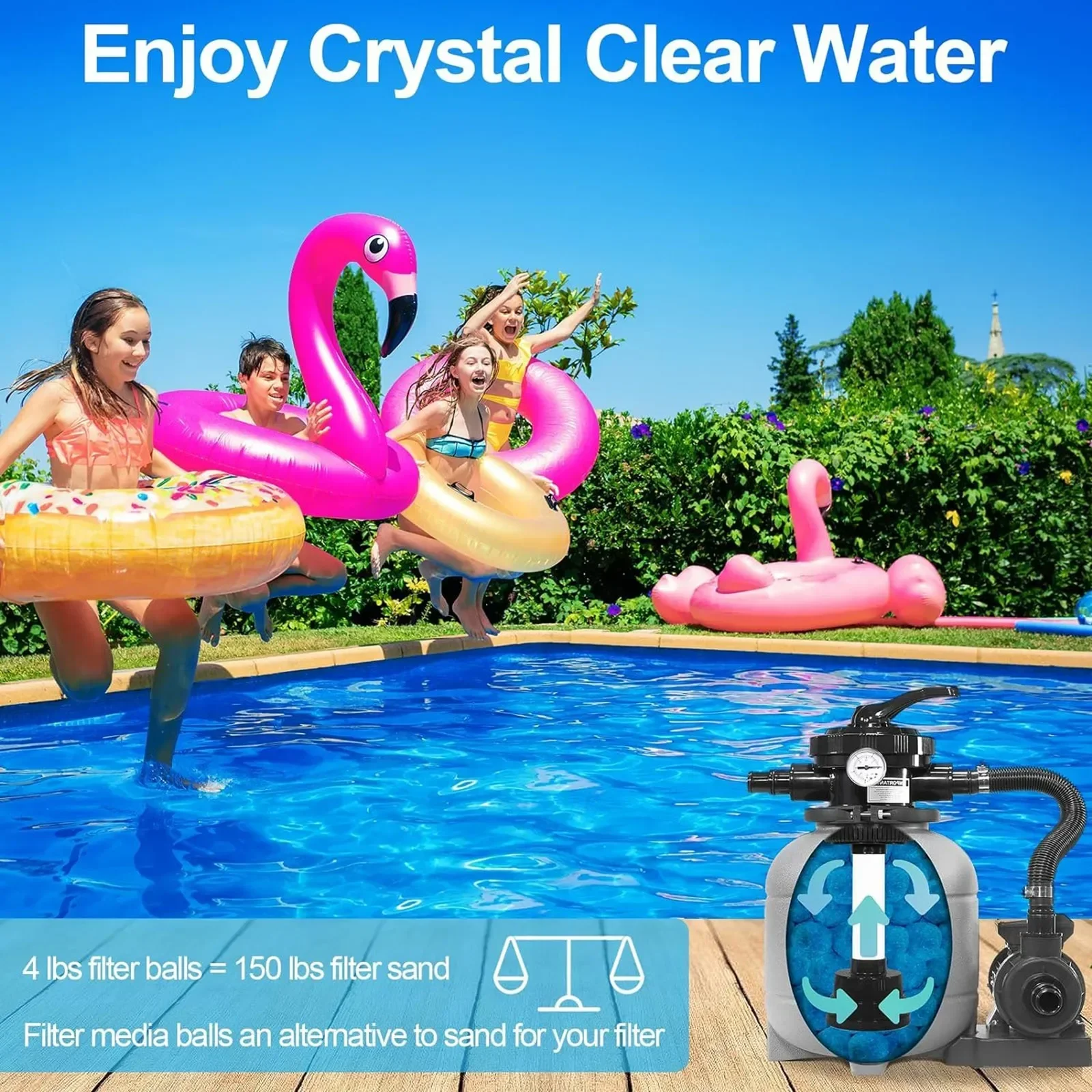 Whirlpool Filter kugel langlebig zuverlässig Faser Schwimmbad Spa Filter Sand Alternative Haushalts bedarf wieder verwendbare Filter kugel – Detail 5