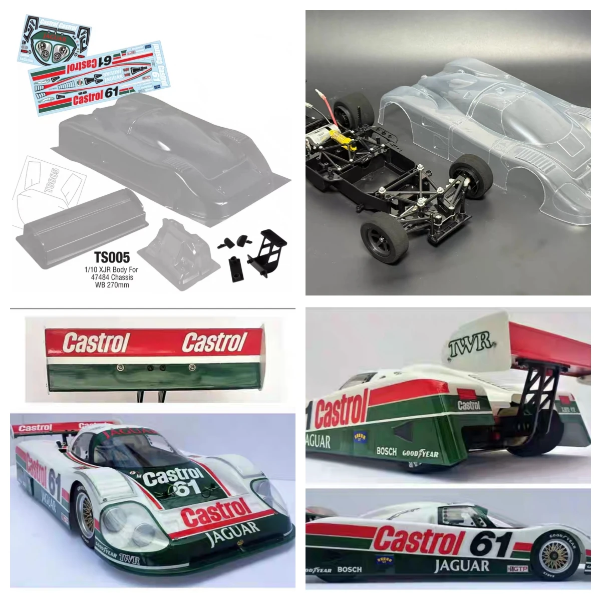 

TS005 1:10 RC автомобиль прозрачный лехаский корпус XJR для шасси Tamiya 47484 (колесная база 270 мм)