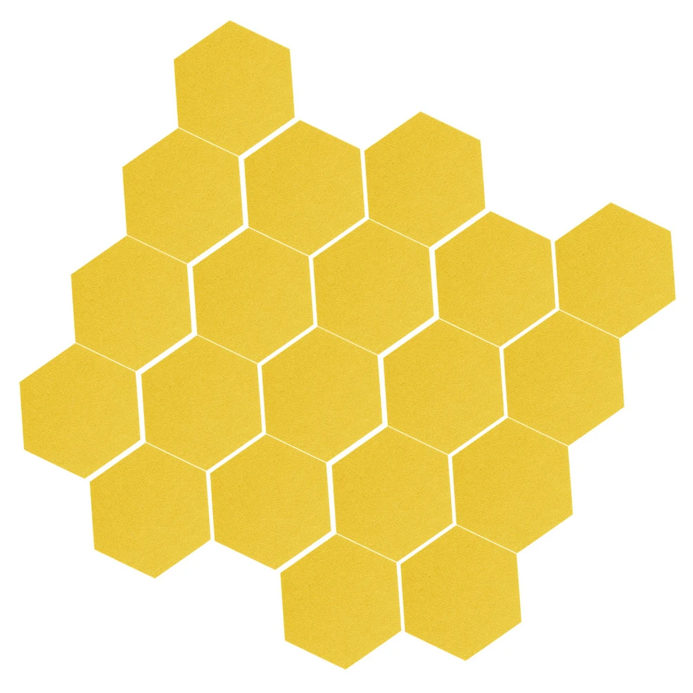 

20pcs Decorative Acoustic Panel Panel Hexagon Bulletin Board Acoustic Wall Panels Soundproof Home Office Accessories