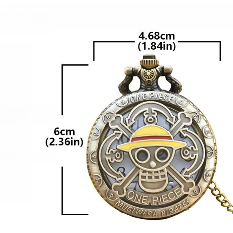 New Anime One Piece Series Pocket Watch Cartoon Exquisite Creative Printing Men and Women Fashion Personalized Quartz Watch view 6