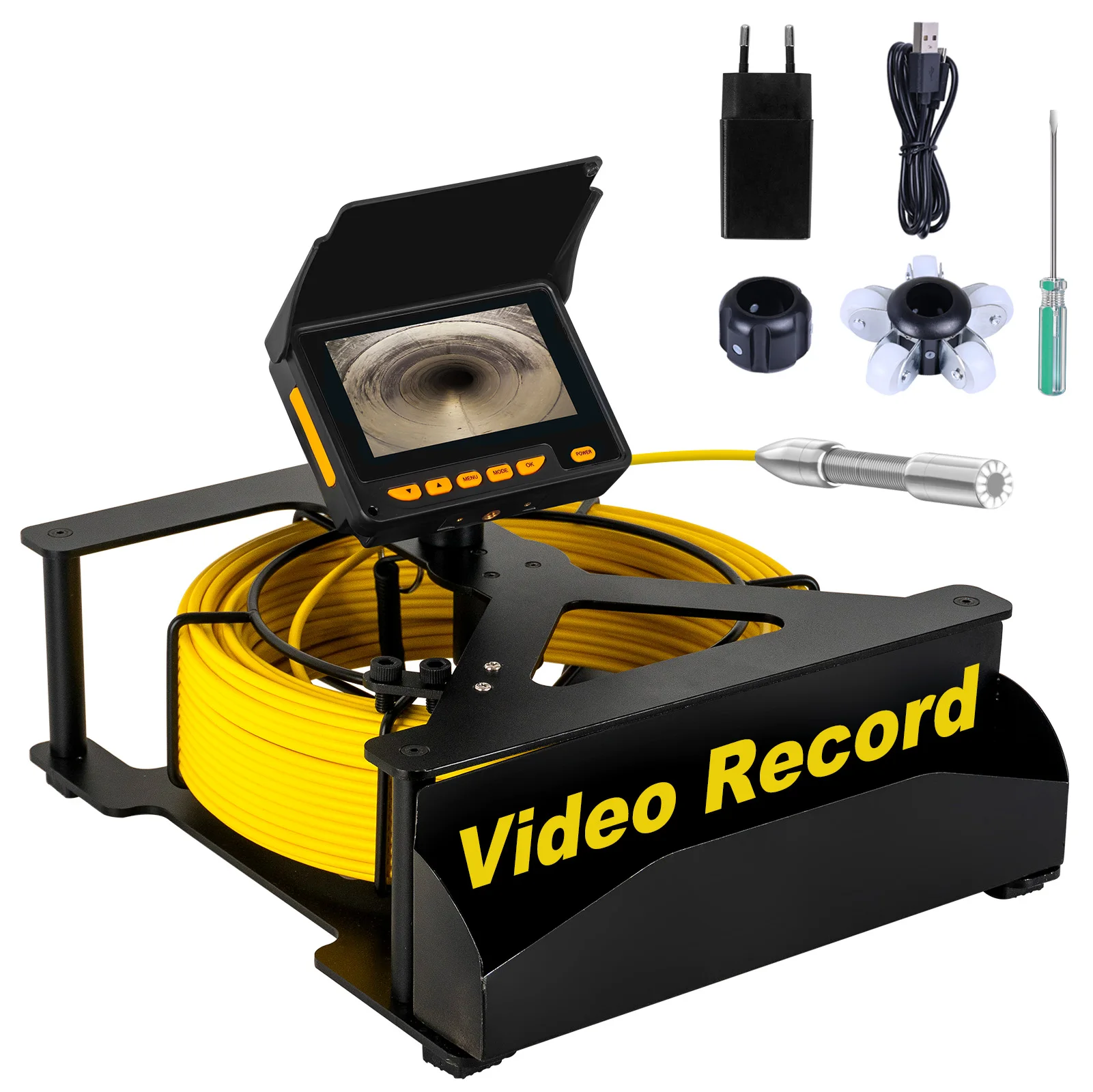 30M Cable Length Multifunctional Stainless Pipe Monitor Camera Waterproof Ip68 Camera Pipe Pipe Camera Inspection Sewer Wifi
