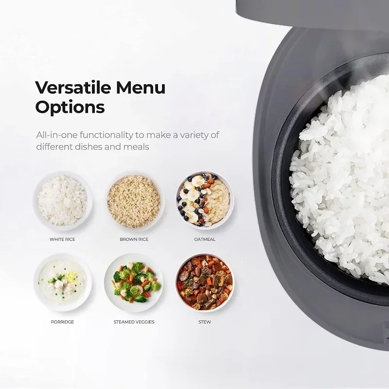 CUCKOO Micom Small Rice Cooker 10 Menu Options: White, Oatmeal, Brown, Quinoa, & More, Smart Fuzzy Logic