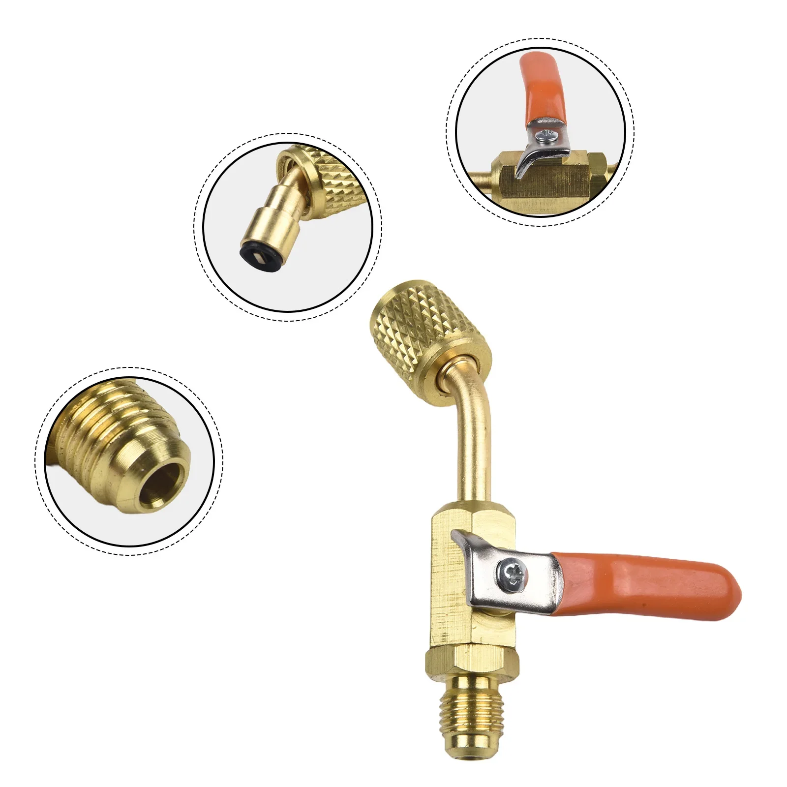 

Усовершенствованный адаптер SAE HVAC 1/4 дюйма, защитный гаджет для заправочного шланга кондиционера T, исключительный для сервисных инструментов HVAC/R