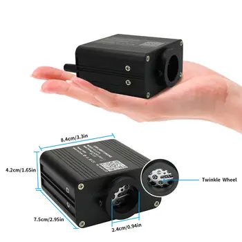 全新 16W 閃爍 RGBW 光纖星空吸頂燈套裝,智慧型 APP 聲控 LED 引擎,適用於汽車星空光纖燈 8 最佳銷售 星光頂篷套件 - №2