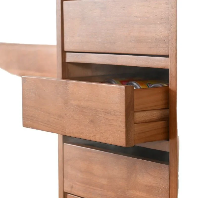 Medieval solid wood rotating bookcase living room study storage cabinet