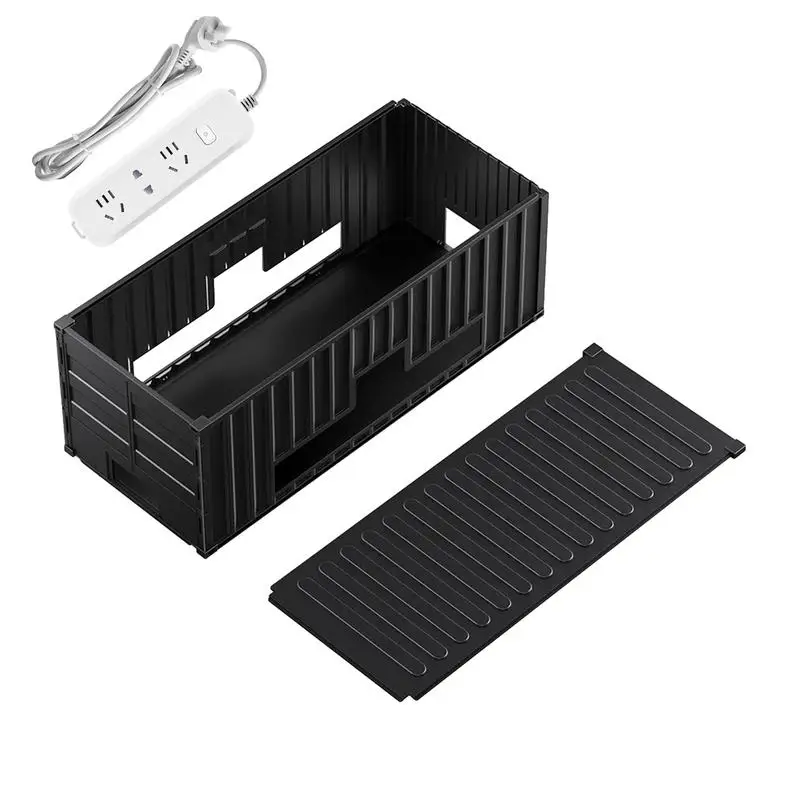 Power Strip Organizer Foldable Cord Storage Organizer Wire Box Organizer Safe And Neat Cable Storage Box For Kitchen Dorm