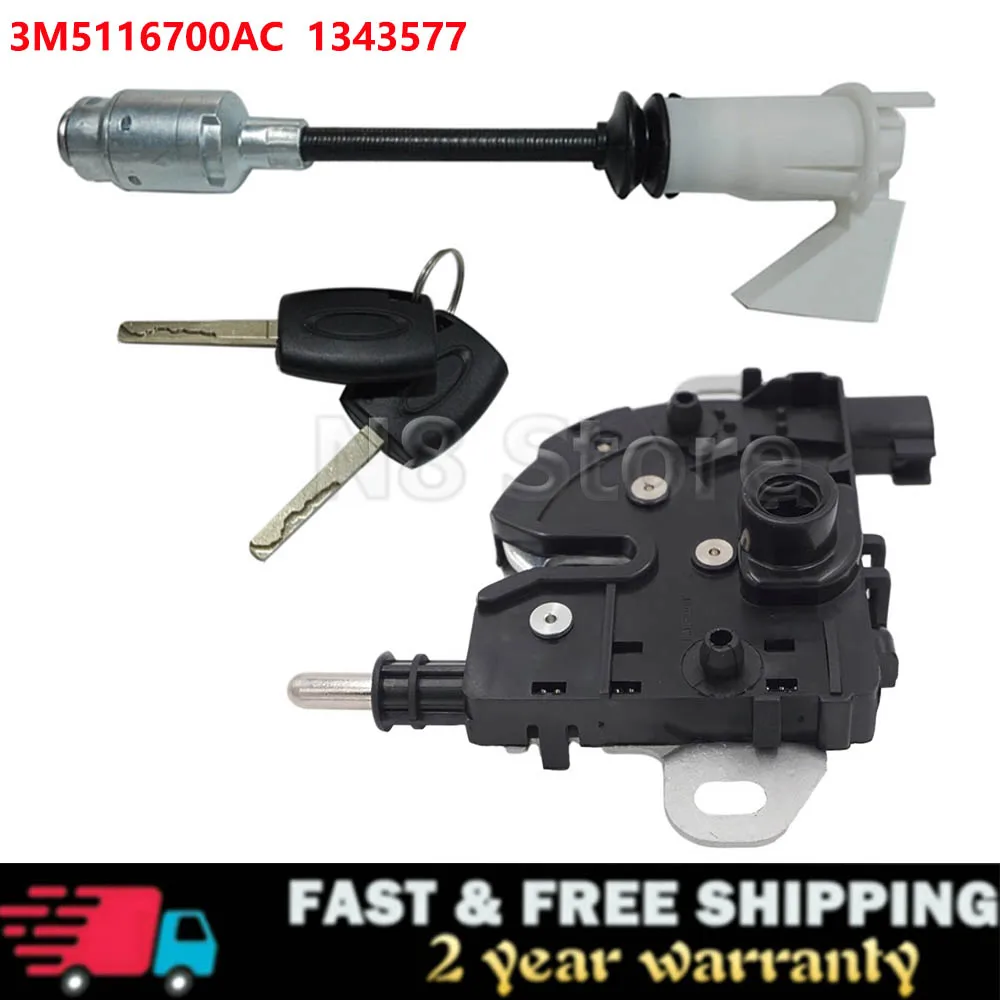 Long Type Rod Bonnet Hood Release Lock Latch Repair Kit 1343577 For Ford Focus MK2 C-Max Kuga 4895285 Lock Catch 3M5116700AC