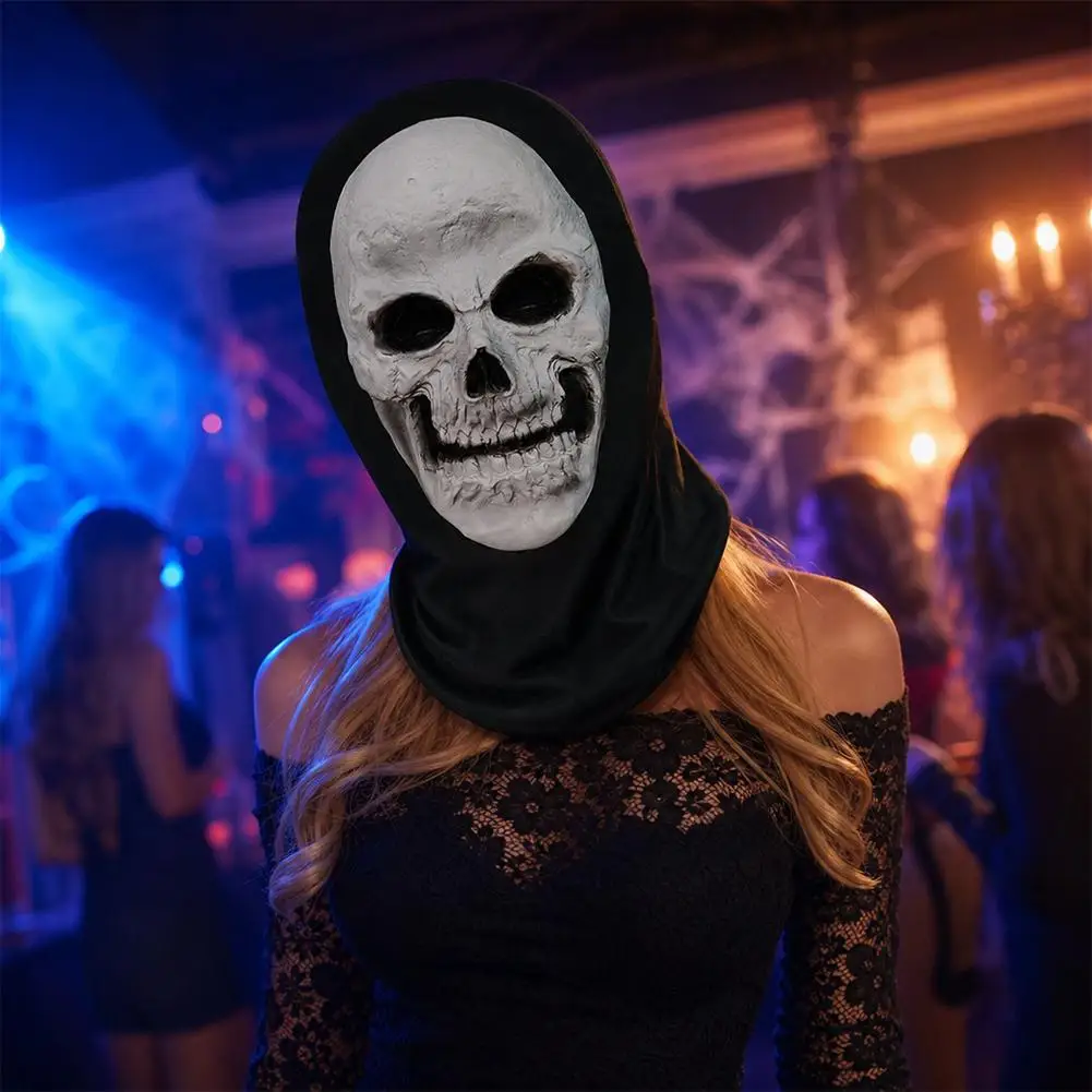 Halloween-Geistergesicht 3D-gedruckte Maske, dehnbares Netz, Vollgesichtsmaske, Totenkopf-Rollenspiel-Kopfbedeckung, Halloween-Cosplay-Horror-Balaclava – Detail 26