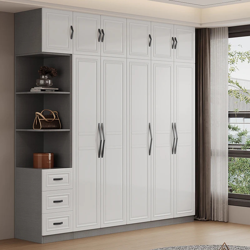 Solid Wood Wardrobes Heavy Duty Large Multifunction Storage Wardrobe Bedroom Drawers Ropero Armable De Ropa Home Furniture