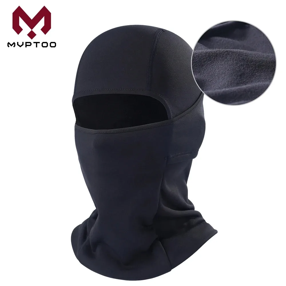 Winter Motorcycle Thermal Fleece Mask Balaclava Cap Warmer Moto Motorbike Tactical Cycling Head Cover Helmet Liner Men Women