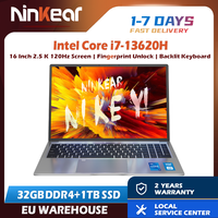 Ninkear N16 Pro Gaming Laptop 13th Intel i7-13620H 16-inch 2.5K IPS 120Hz Computer 32GB DDR4+1TB SSD WiFi 6 Fingerprint Unlock