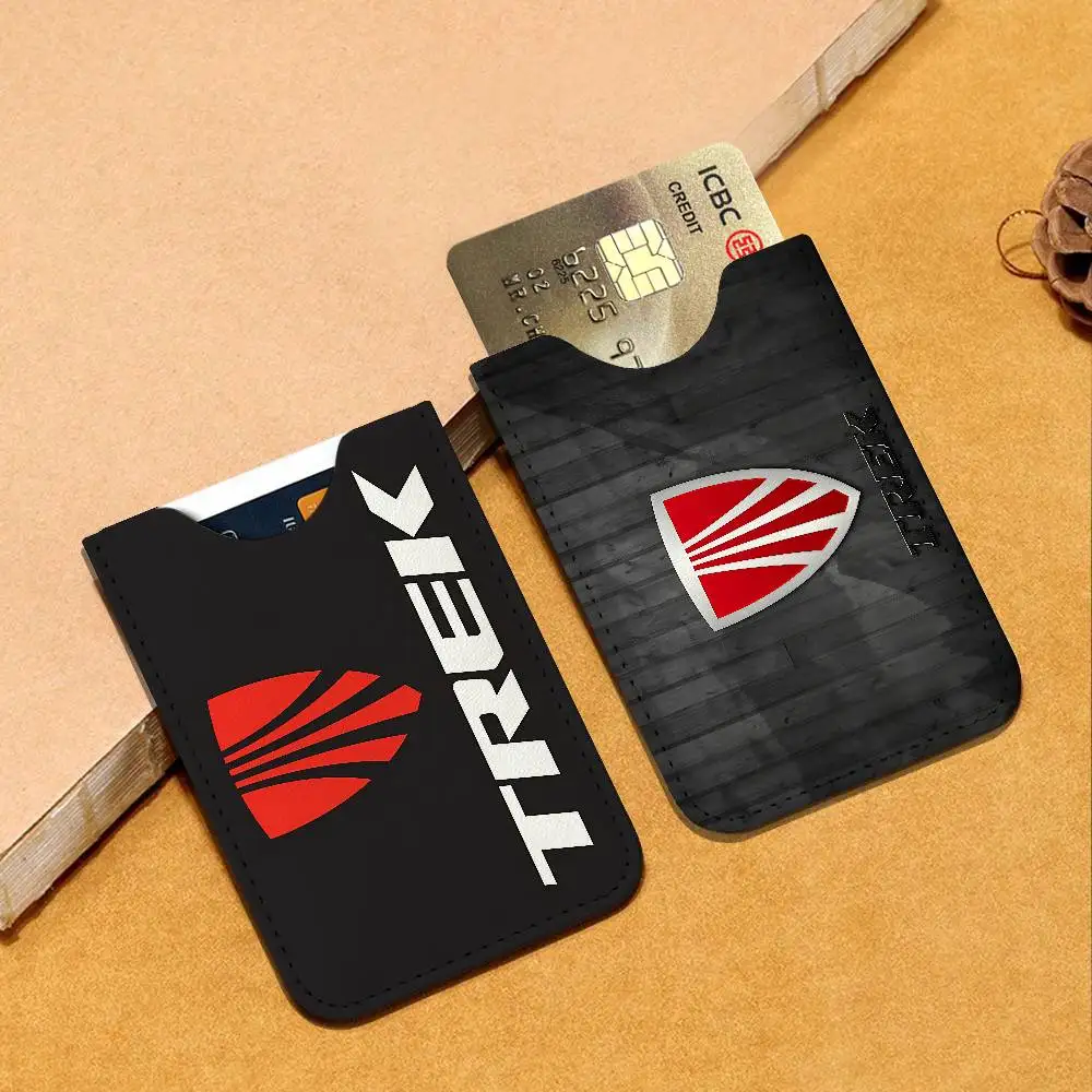 T-TrekS LOGO Men's Genuine Leather Mini Card Wallet, Ultra Thin Credit Portable Business Card & Transit Bus Card