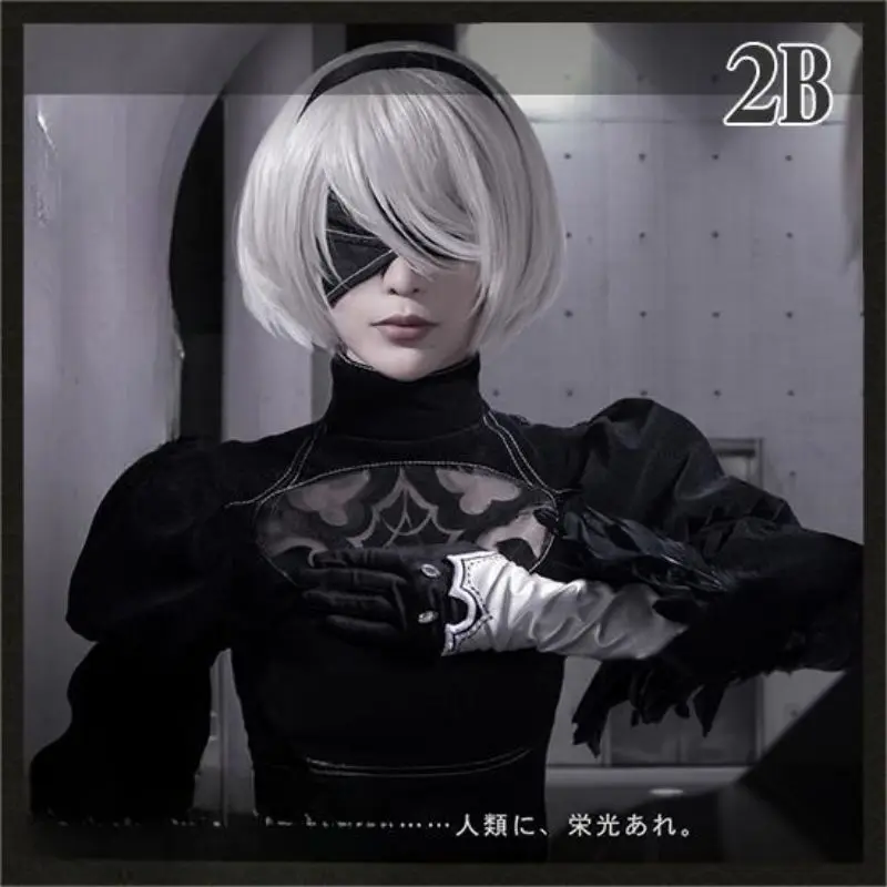 

Anime Game NieR:Automata YoRHa No. 2 Type B 2B Suit Cosplay Costume Uniform Halloween Carnival Party Role Play Outfit Full Set