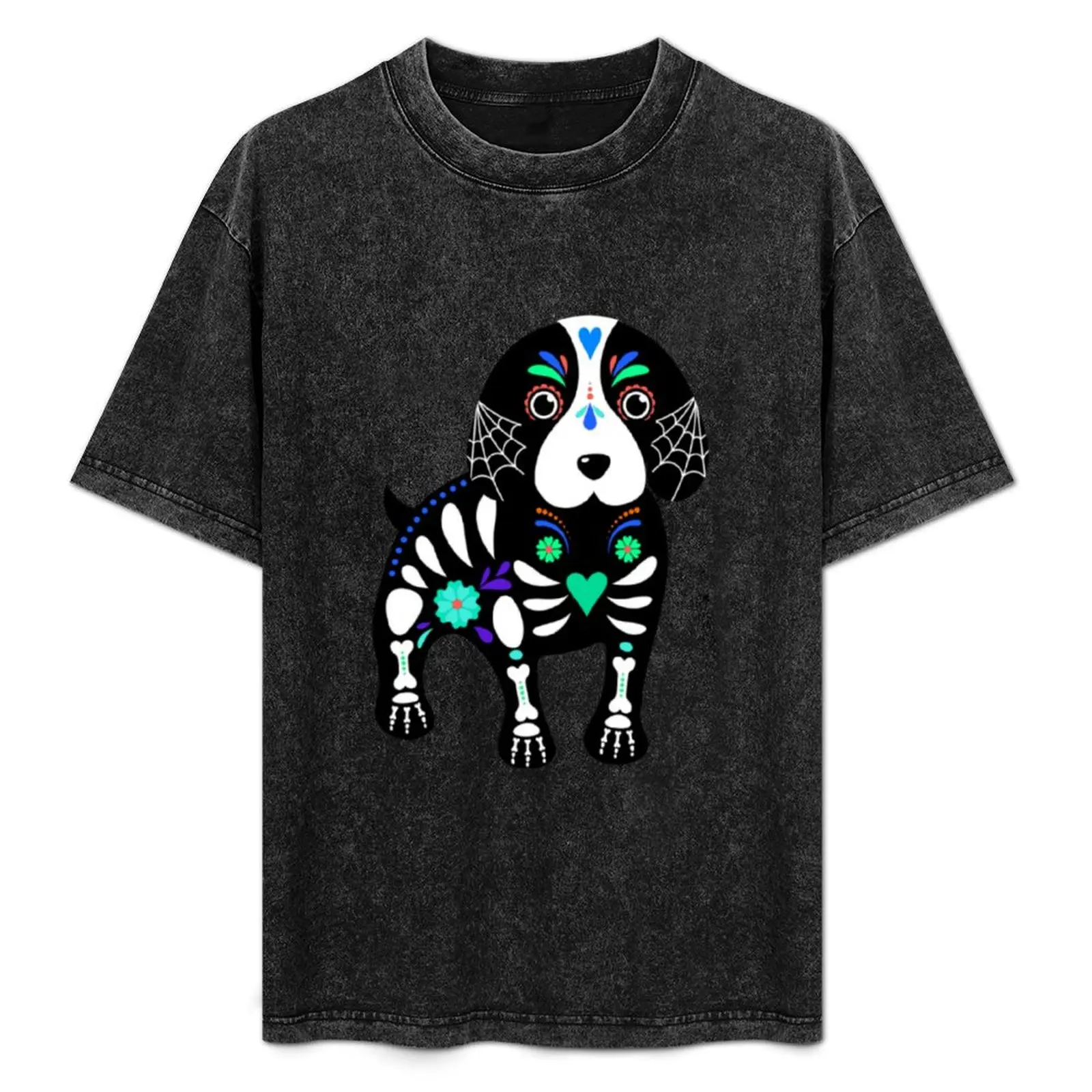 Dog Skeleton T-Shirt Breathable Gym Short Sleeve T-Shirt