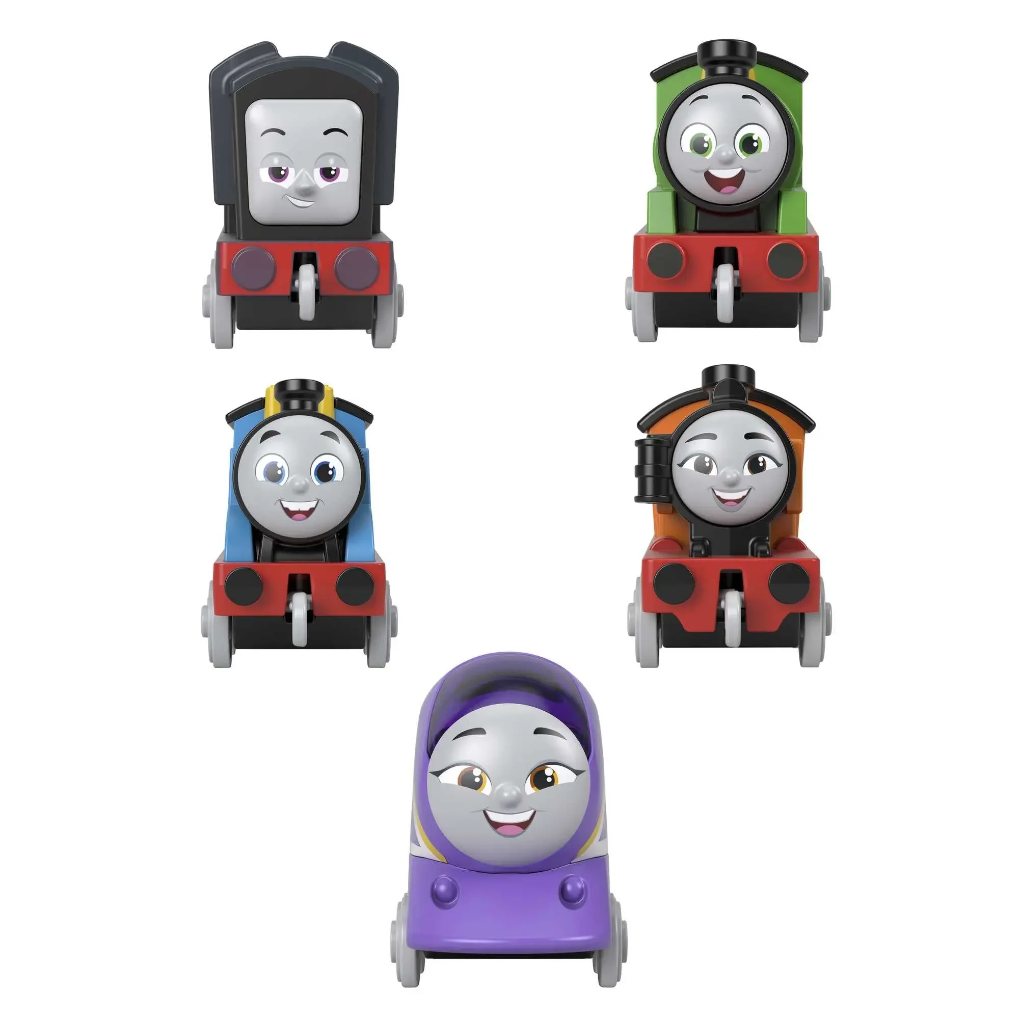 Thomas & Friendsアドベンチャーエンジンプレイセット、子供用、プッシュアロングメタルエンジン、パーシーカナニアとディーゼル合金、パック5