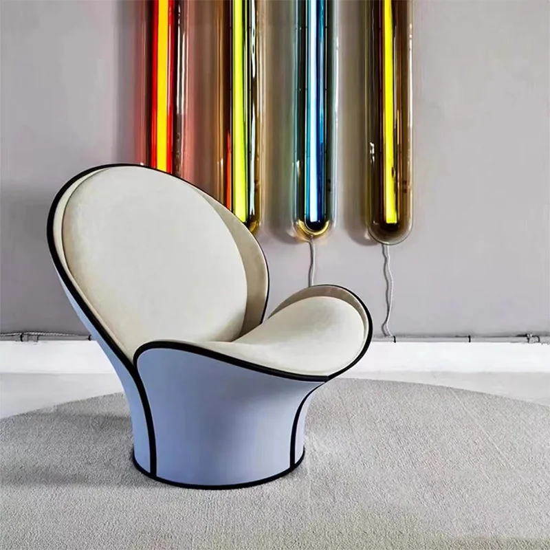 Silla trasera con reposabrazos de flores creativa de forma especial