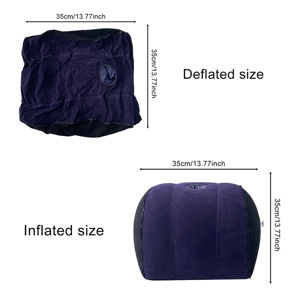 1pc Inflatable Half-Circle Pillow Suitable for Leg Back Support Flocking Surface Comfortable Pillow