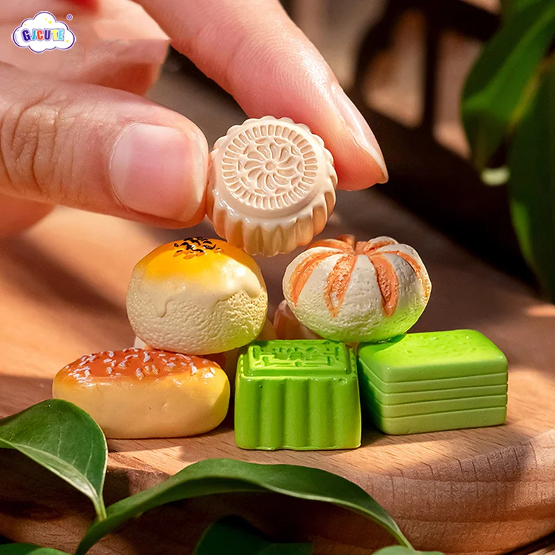 Micro-Landscape Simulation Food Play Mung Bean Cake Jujube Cake Shortbread Resin Crafts Diy Decoration Shooting Props Ornaments