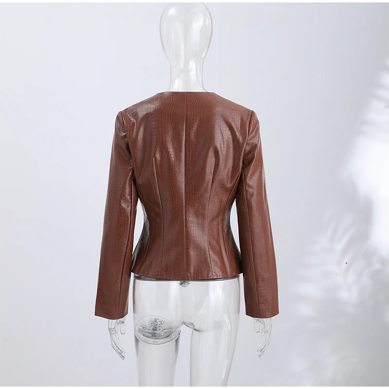 Crocodile Embossed Trench Coat Lapel Collar Button‑Front 2026 Autumn Women Vintage Outerwear Trendy Lady Casual Overcoat