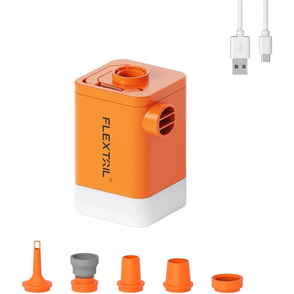 

FLEXTAILGEAR 4.5kpa Air Pump for Inflatables, Protable Air Mattress Pump with LED Light,4800mAh Rechargeable Battery,Rapid