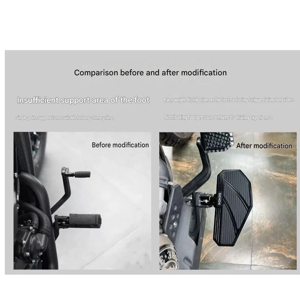For Benda Chinchilla 250/300/350/450/500: Modified Oversized Retro Footpegs and Front/Rear Heel-Toe Shifter Accessories
